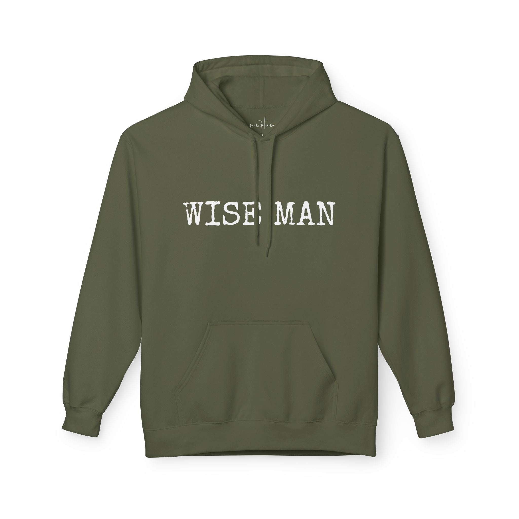 The Wise Man Hoodie | Minimalist Christmas & Cross Back Print | Scriptura Fleece