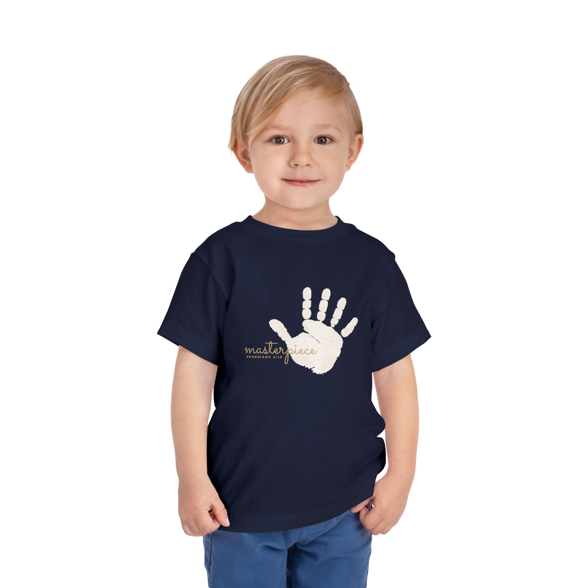 God's Masterpiece Tee | Ephesians 2:10 Toddler Shirt | Handprint Design
