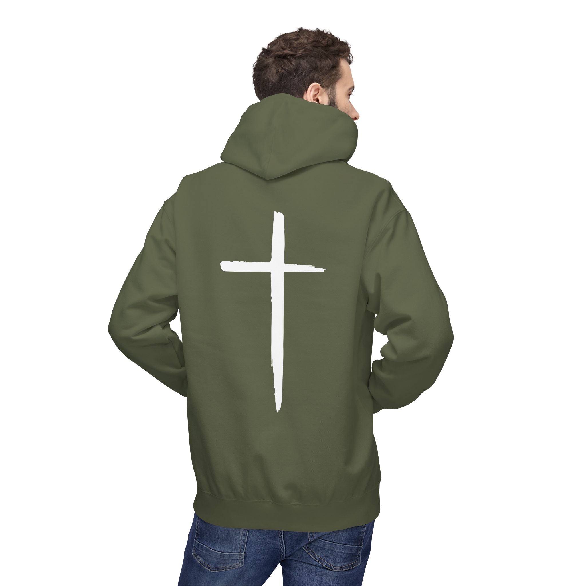 The Wise Man Hoodie | Minimalist Christmas & Cross Back Print | Scriptura Fleece