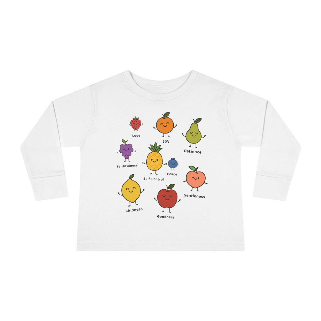 Fruit of the Spirit Long Sleeve Tee | Galatians 5:22 Kids Shirt | Scriptura Collection