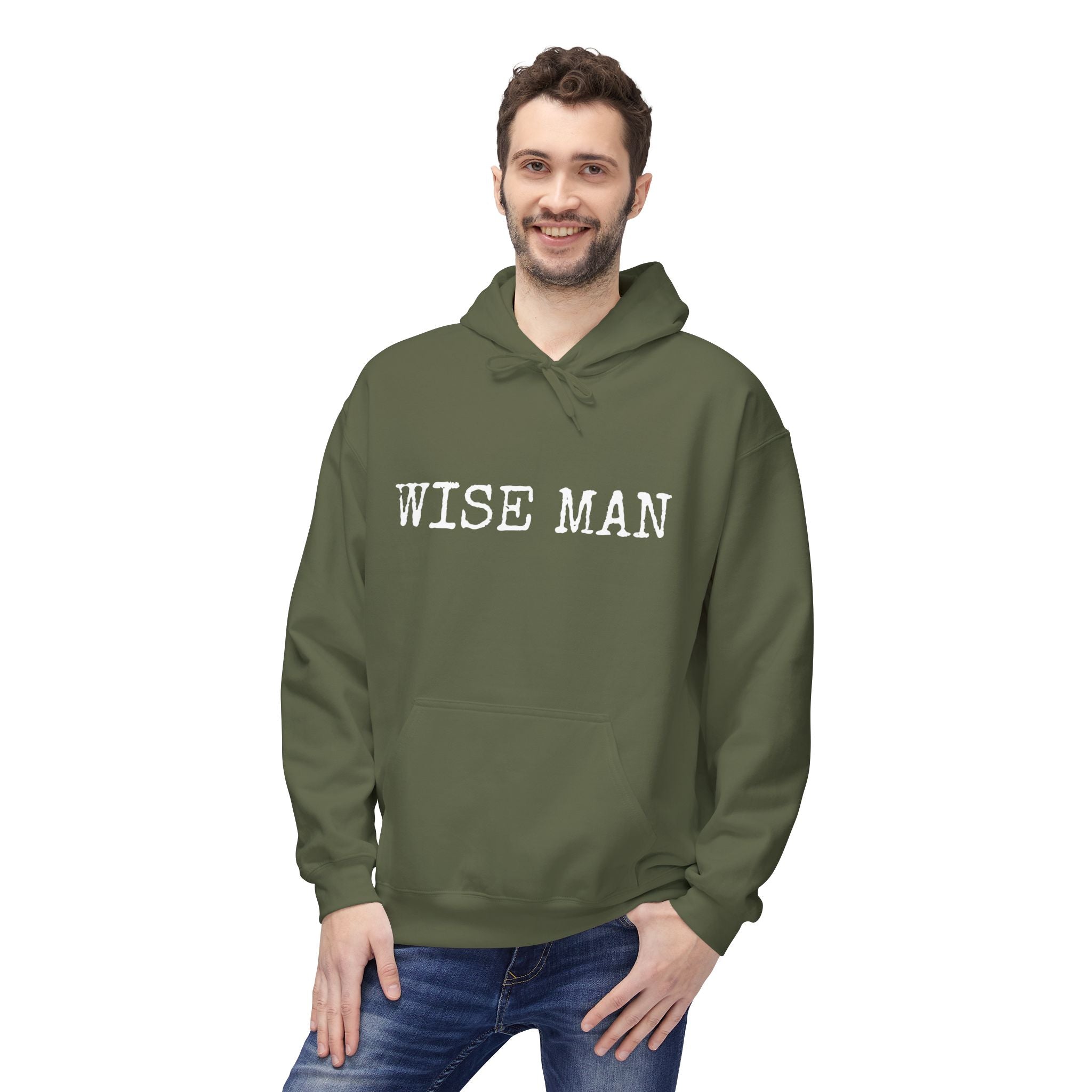 The Wise Man Hoodie | Minimalist Christmas & Cross Back Print | Scriptura Fleece