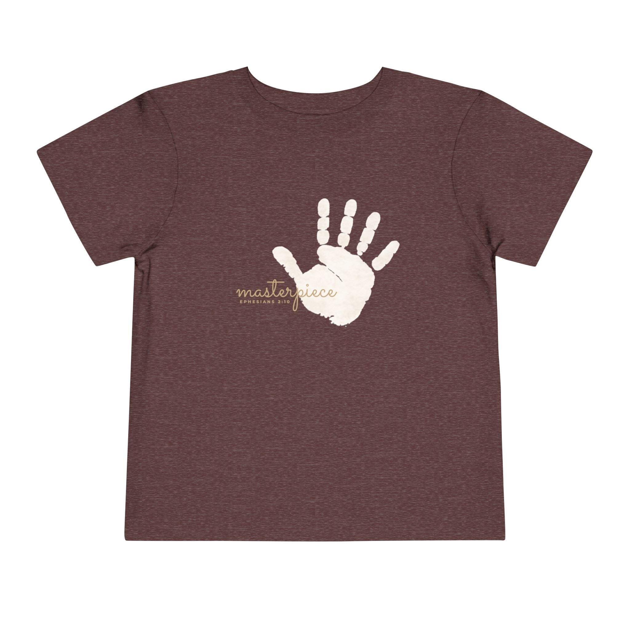 God's Masterpiece Tee | Ephesians 2:10 Toddler Shirt | Handprint Design