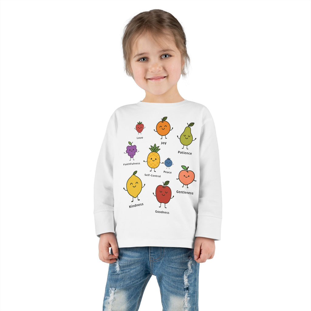 Fruit of the Spirit Long Sleeve Tee | Galatians 5:22 Kids Shirt | Scriptura Collection