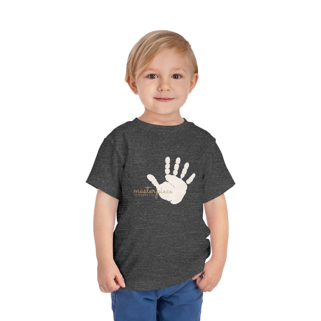 God's Masterpiece Tee | Ephesians 2:10 Toddler Shirt | Handprint Design
