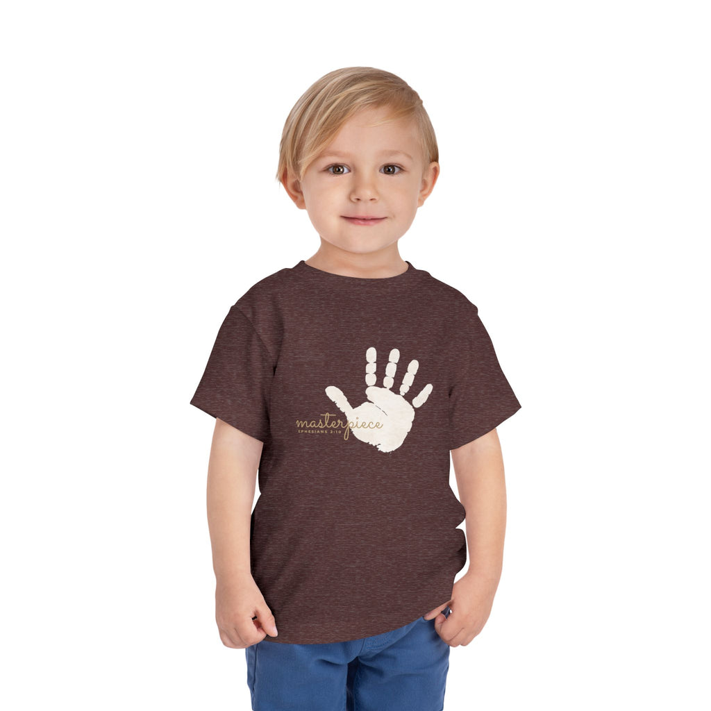 God's Masterpiece Tee | Ephesians 2:10 Toddler Shirt | Handprint Design
